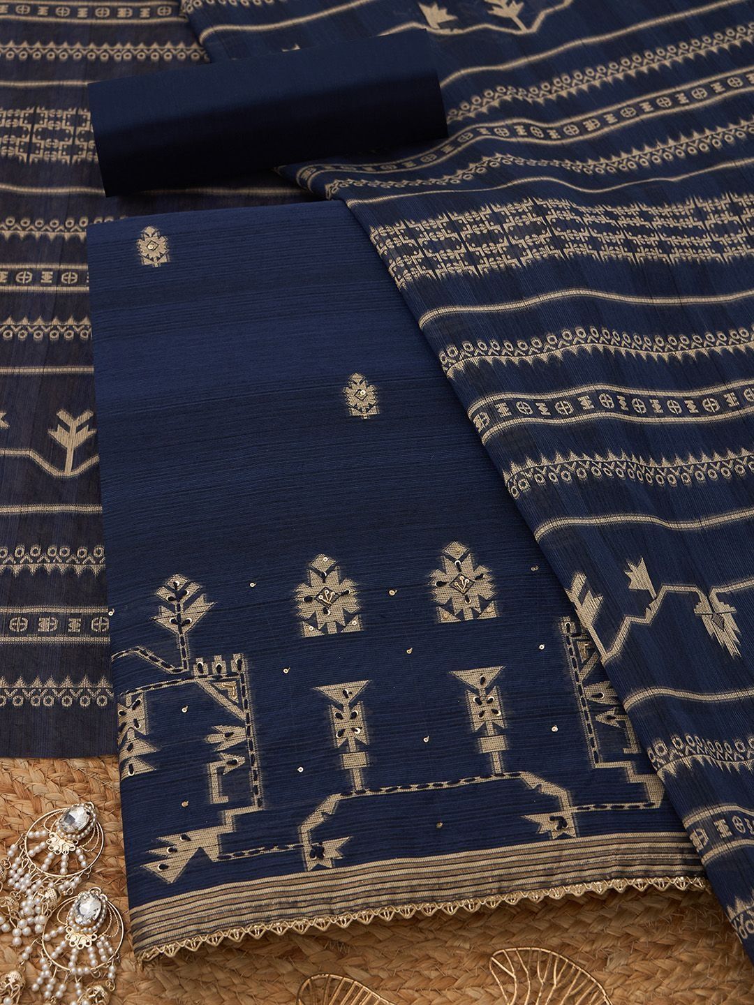 Soch Printed Pure Cotton Unstitched Dress Material-image-42