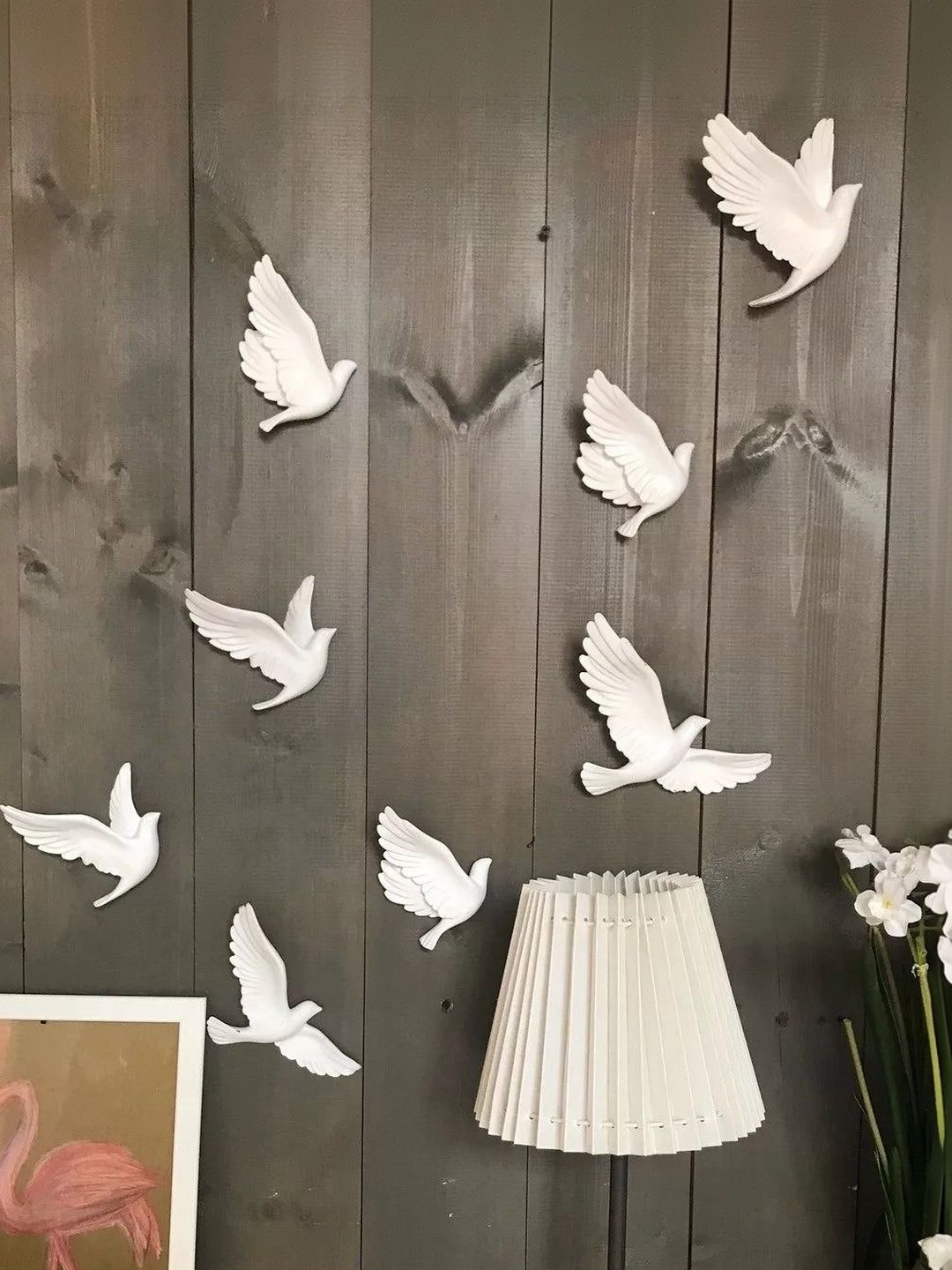 ArtCraft Seagulls Brass Matte Hall 5Pcs Flying Birds Wall Hangings -6 In-image-25