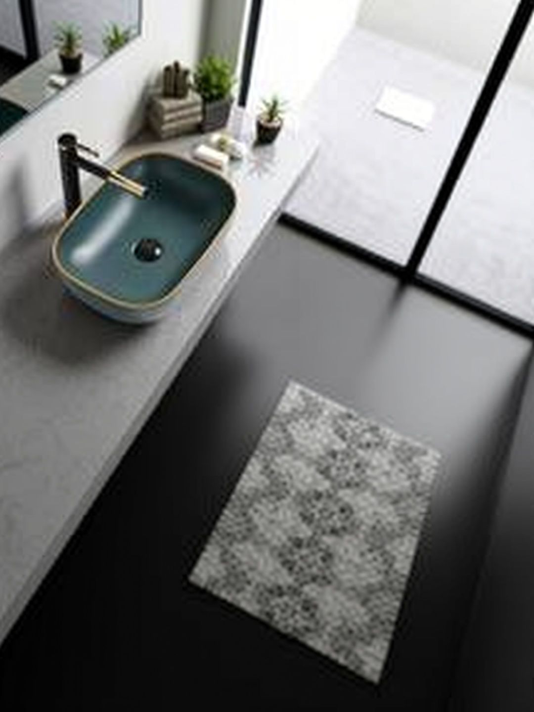 ADANO Green & Teal Solid Ceramic Bath Accessories Set-image-32