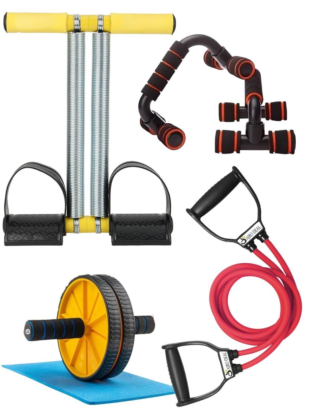 ADRENEX Tummy Trimmer, Push-Up Bar, Ab Wheel & Resistance Tube Workout Accessories-picture-49