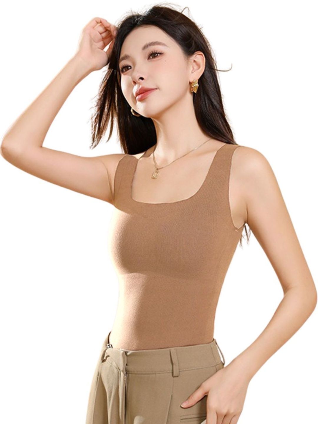 CareDone Lightly-Padded Square Neck Camisole-picture-22