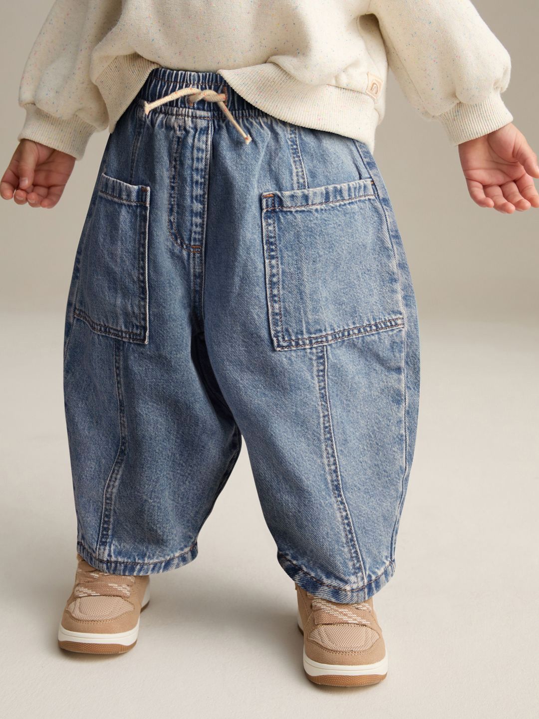 NEXT Girls Regular Fit Mid-Rise Light Fade Pure Cotton Jeans