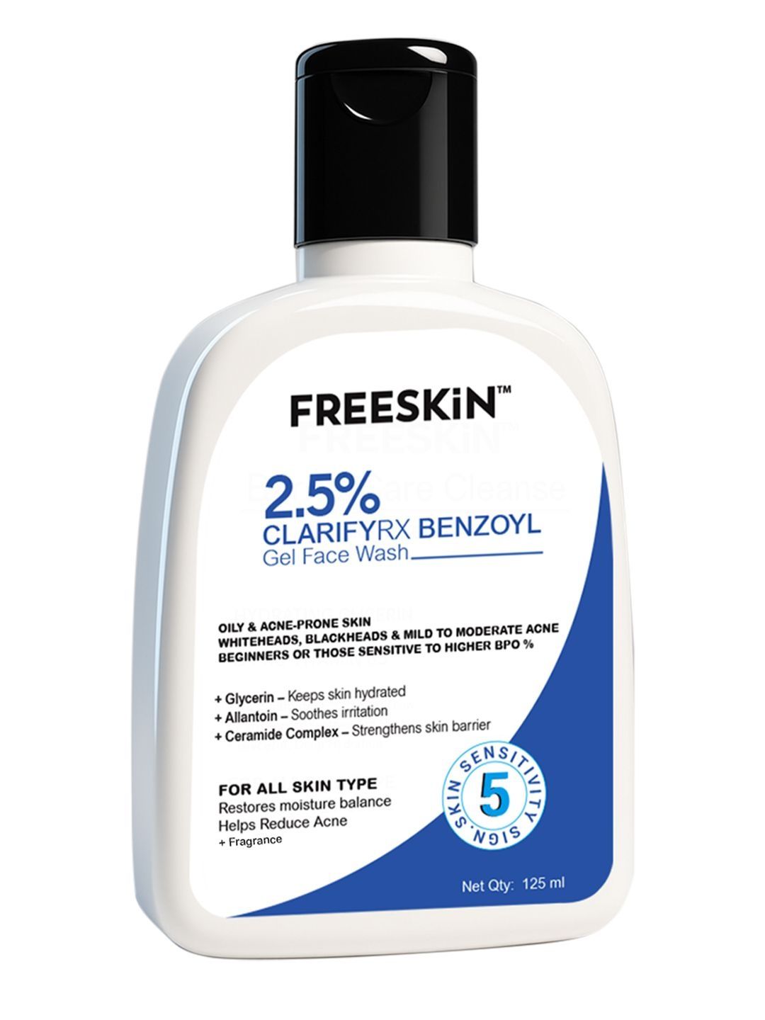 Freeskin 2.5% Benzoyl Gel Face Wash- 125 ml-image-12