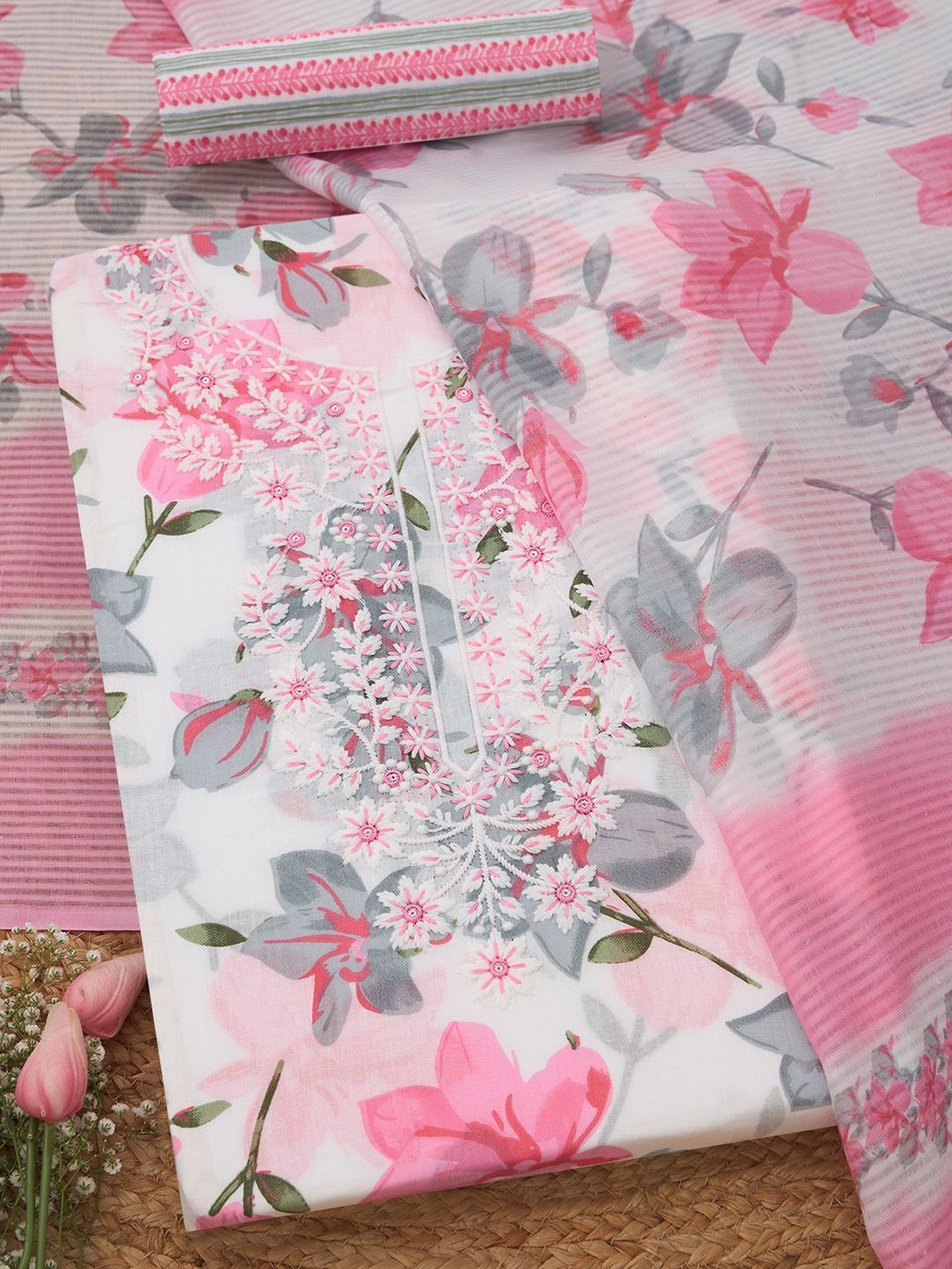 Soch Embroidered Unstitched Dress Material