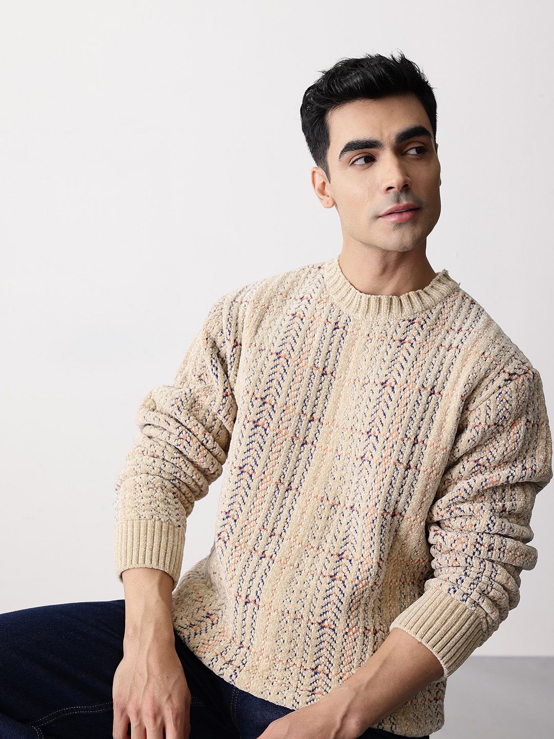 Mast & Harbour Self-Striped Pullover-picture-13