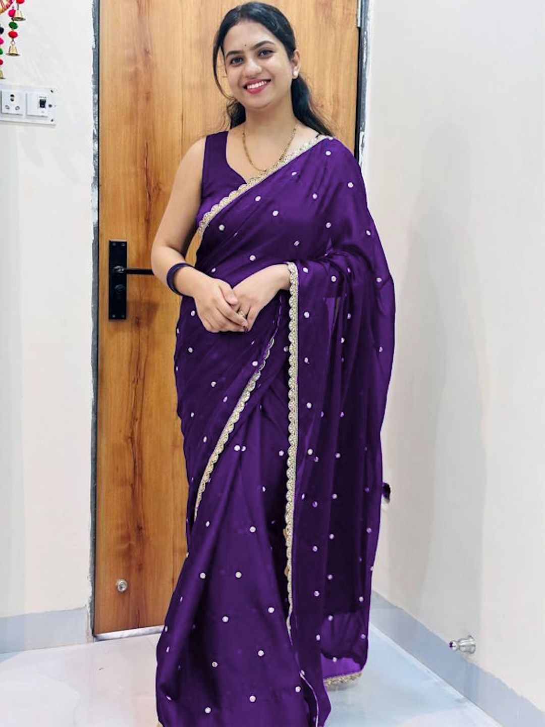 Being Naari Embellished Zari Pure Georgette Saree-picture-12