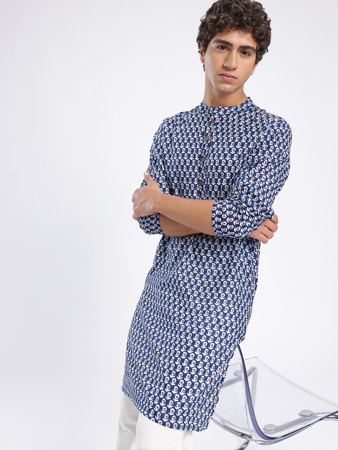 Anouk Rustic Ethnic Motifs Printed Straight Kurta-image-30