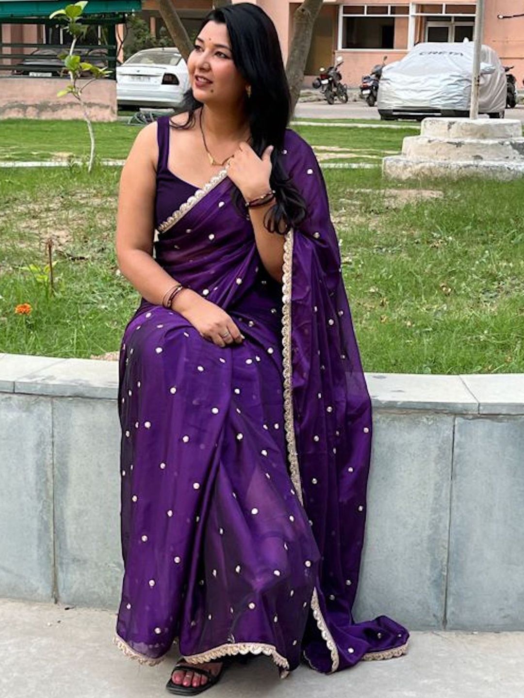 Being Naari Embellished Gotta Patti Pure Georgette Saree-picture-22