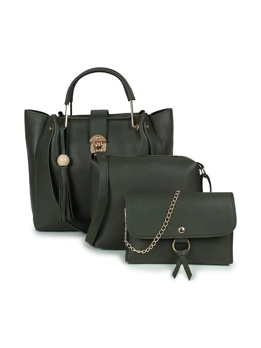 DANIEL CLARK PU Structured Handheld Bag with Tasselled-picture-10