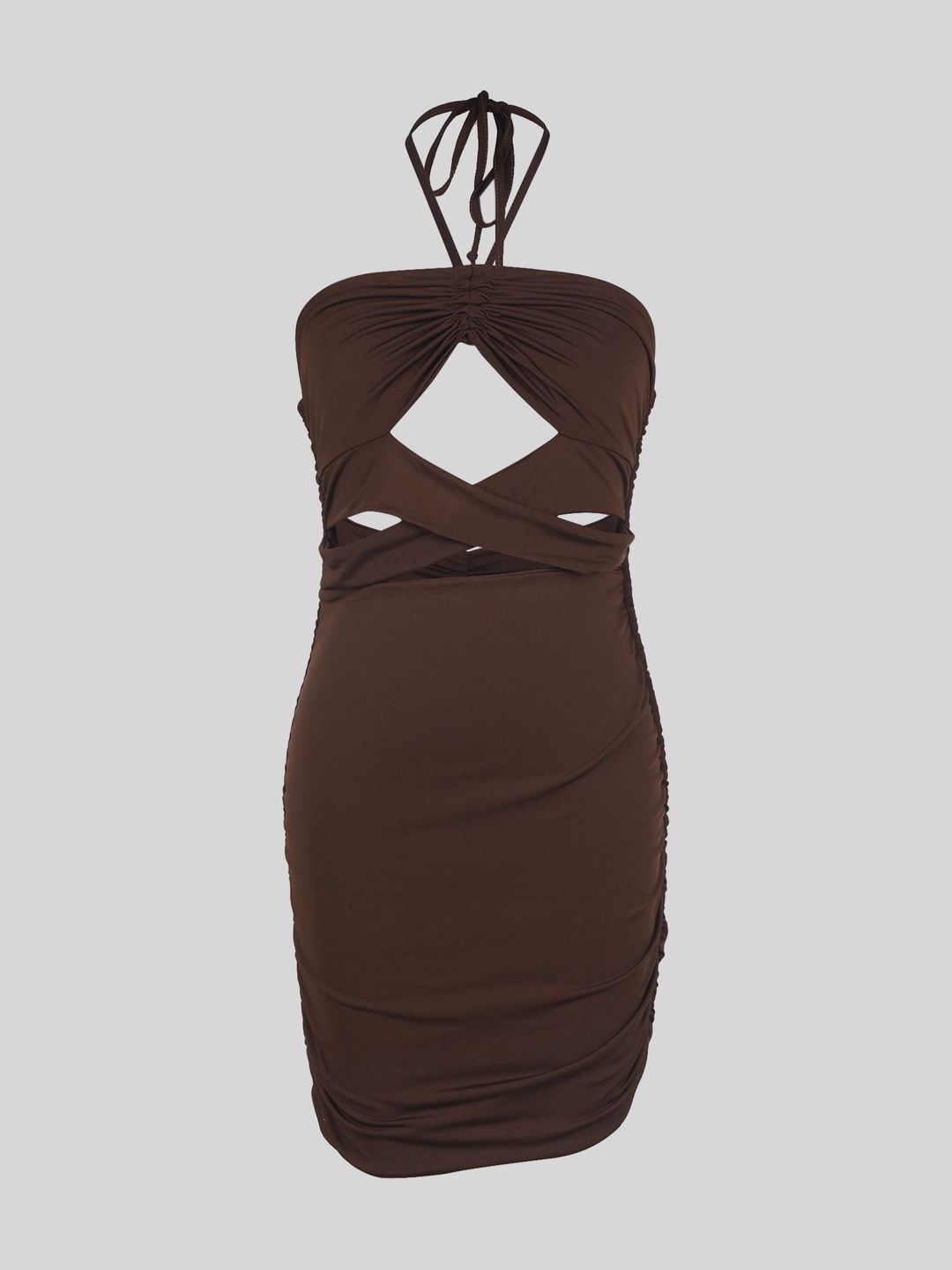 LULU & SKY Halter Neck Bodycon Mini Dress-picture-22