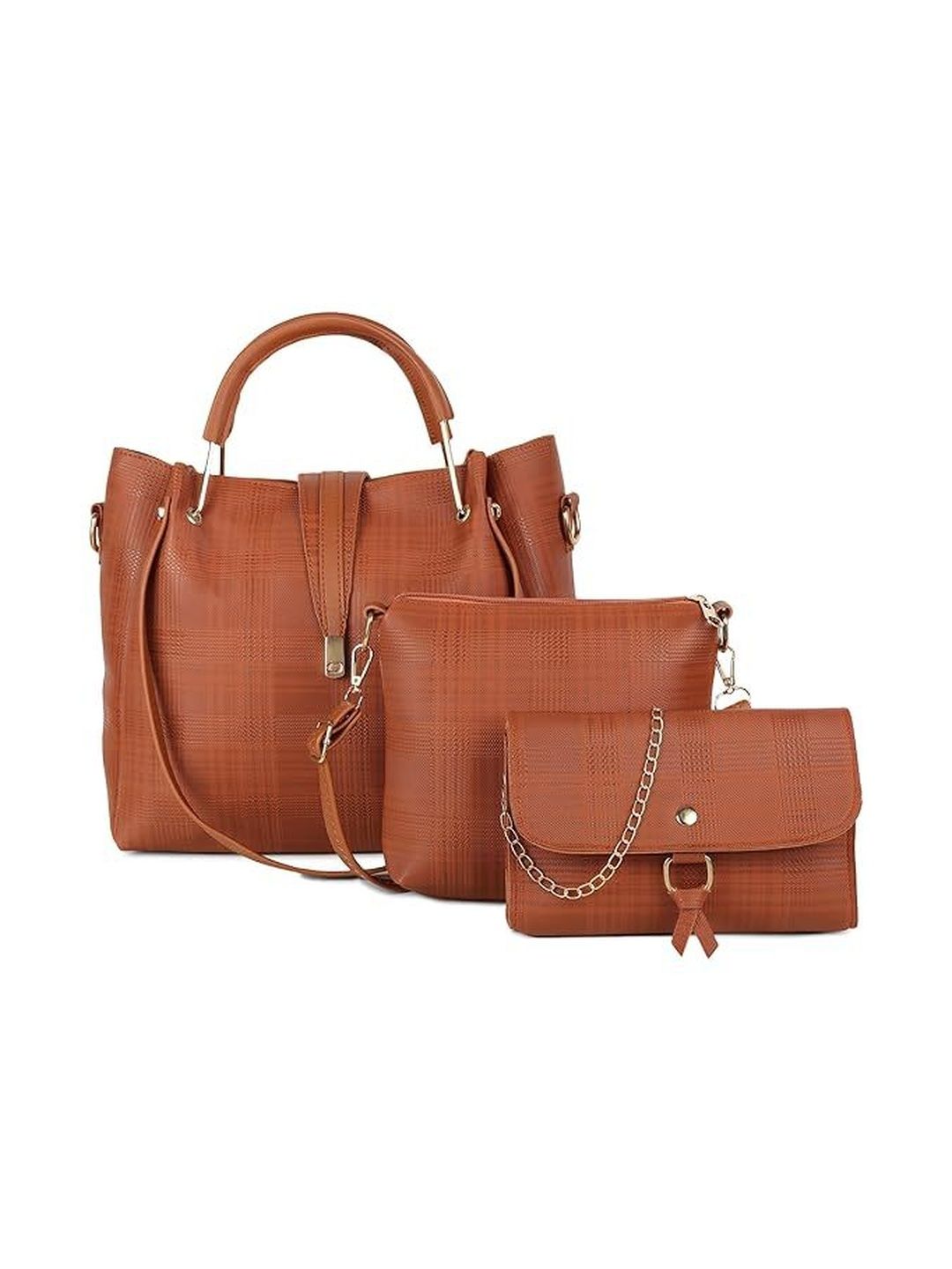 DANIEL CLARK Textured PU Structured Handheld Bag-picture-12
