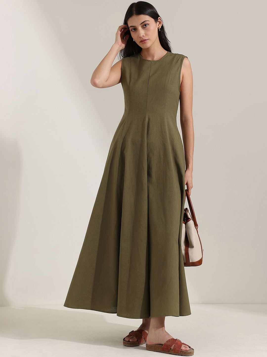 Pink Fort Fit & Flare Maxi Dress-picture-40