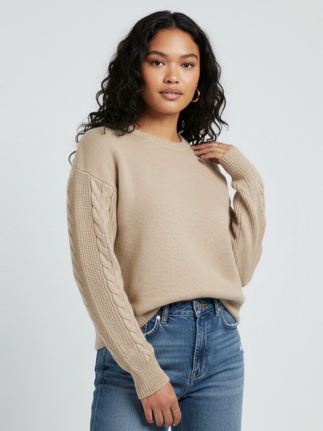 glitchez Acrylic Cable Knit Pullover-picture-54