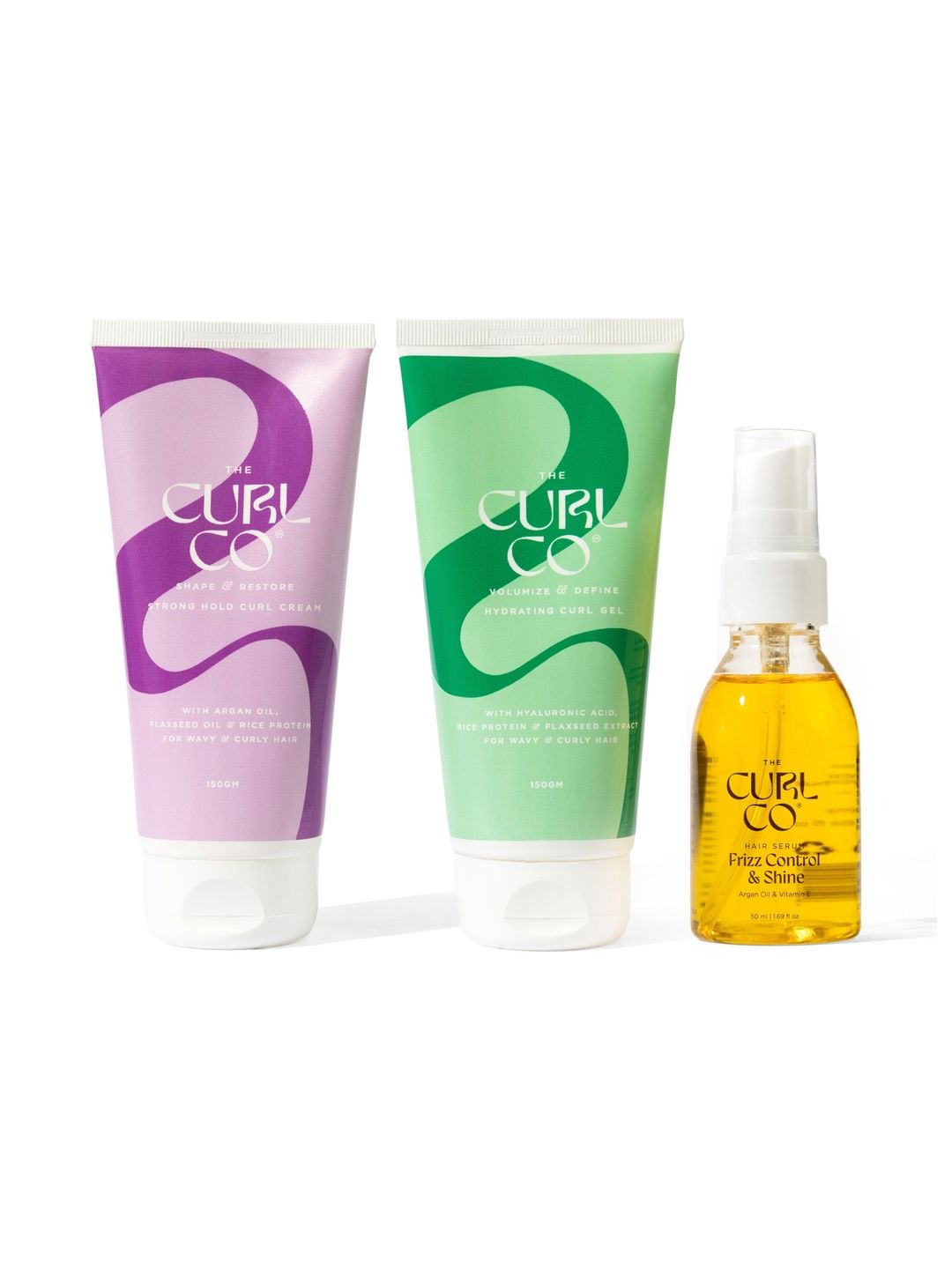 The Curl Co Set Of 3 Hold Curl Cream 200 g+ Hydrating Curl Gel 150 g + Serum 50 ml-image-28
