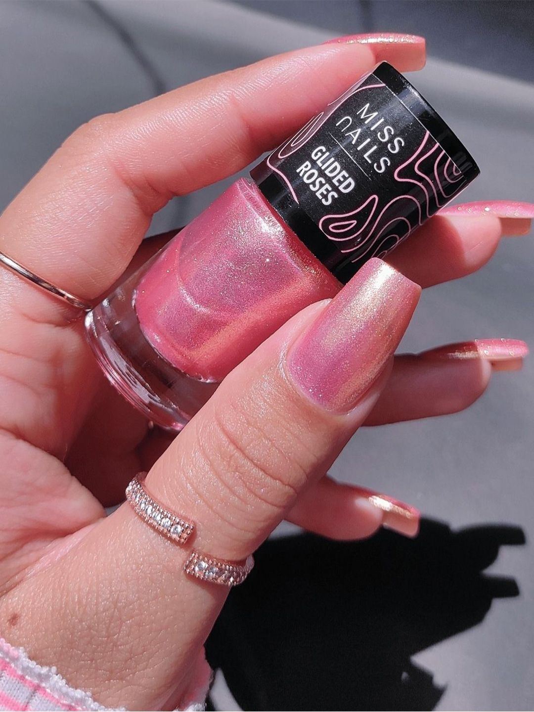 MISS NAILS Precious Pastel Long Lasting Nail Polish - 6 ml - Glided Roses-image-14