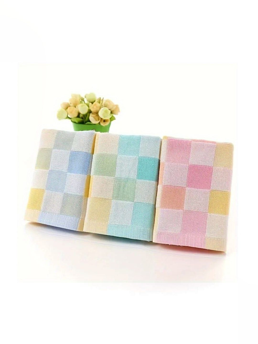 Satisfyn Blue & White 3 Pieces 400 GSM Face Towels-image-23