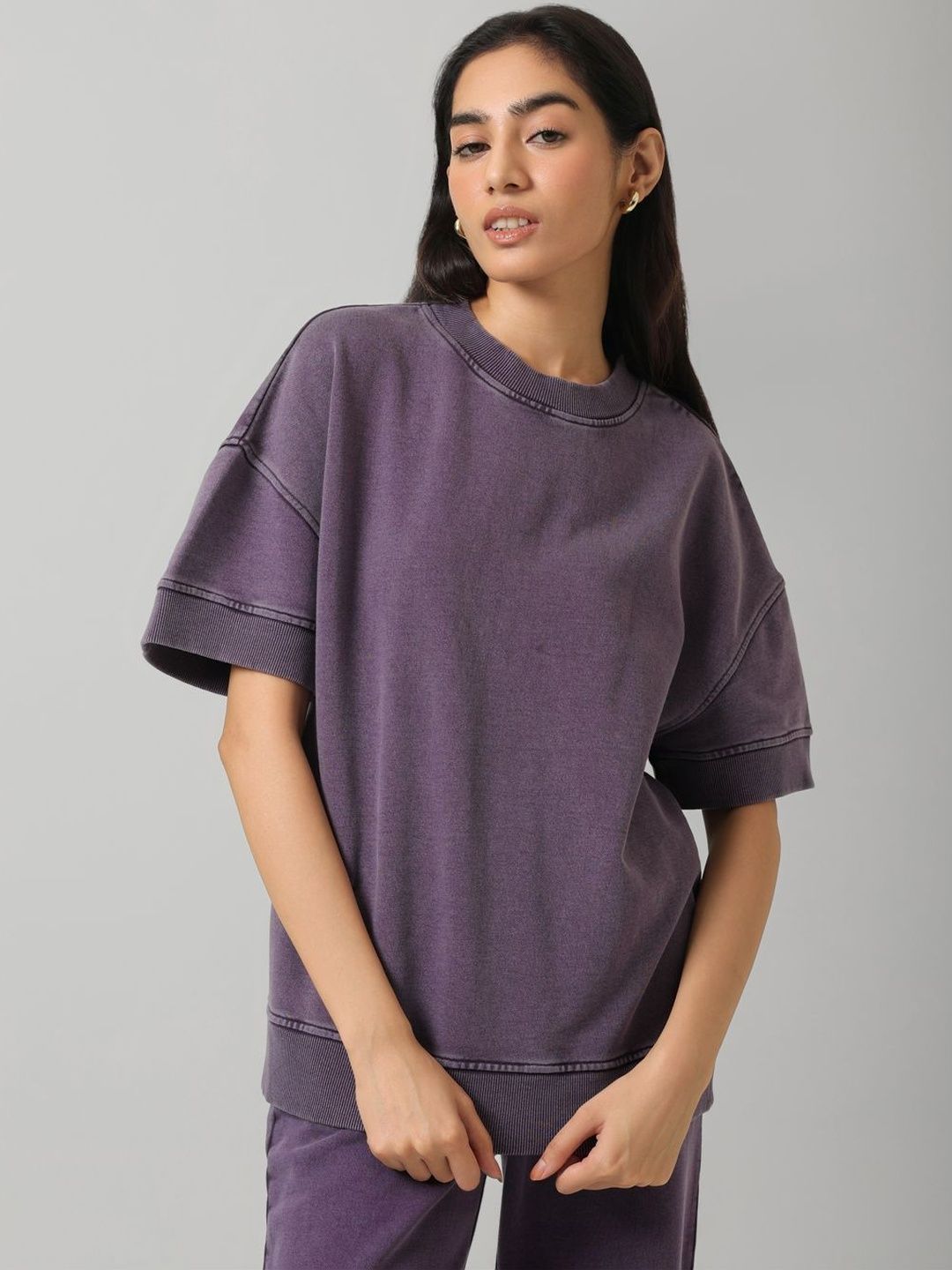 necesera Women Solid Cotton T-Shirt-picture-35