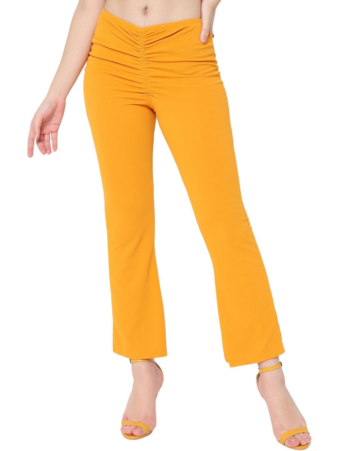 CORSICA Women Relaxed Straight Leg Skinny Fit High-Rise Wrinkle Free Trousers-picture-20