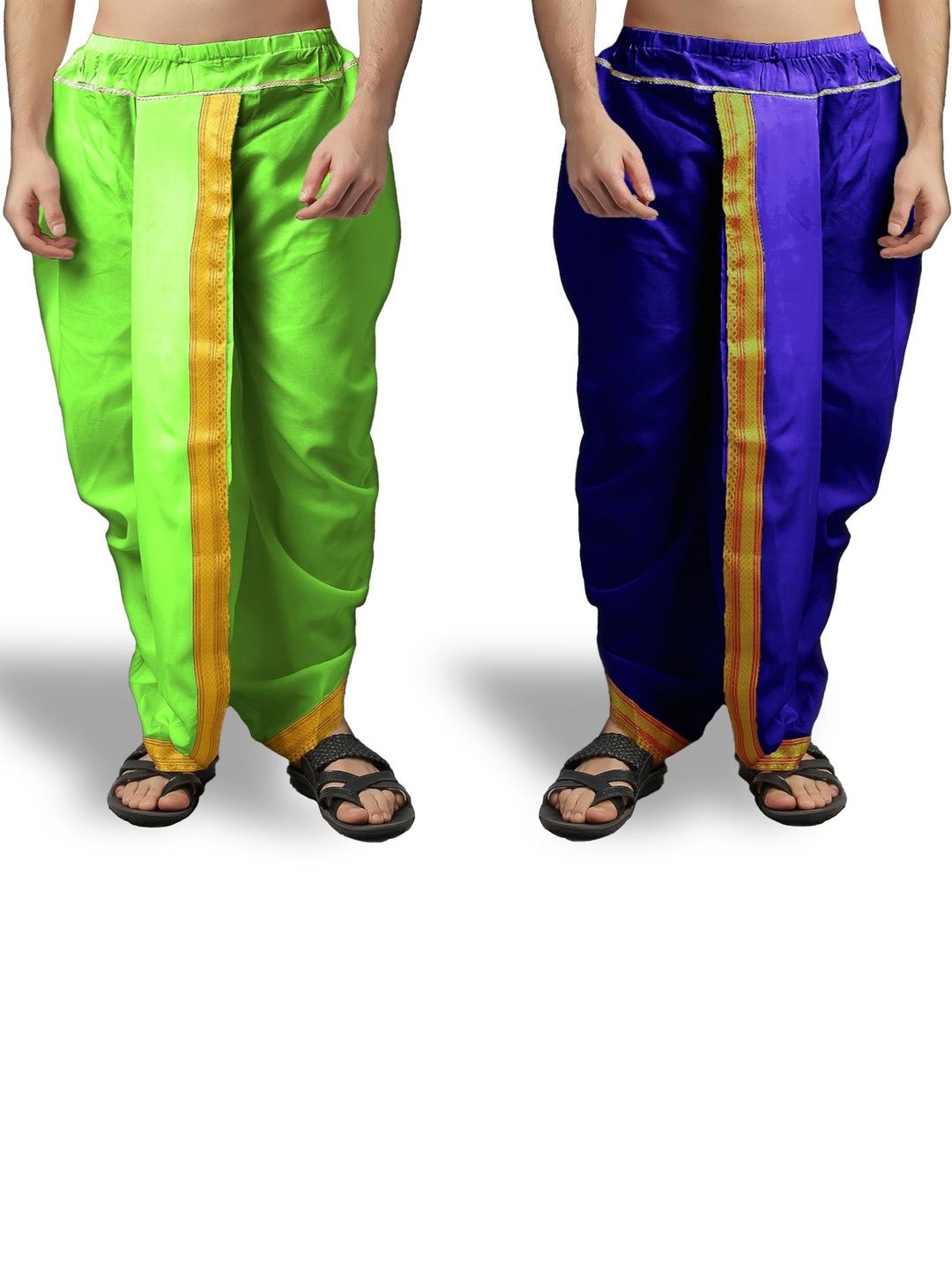 Spewim Pack of 2 Men Multicolored Cotton Dhotis-picture-51