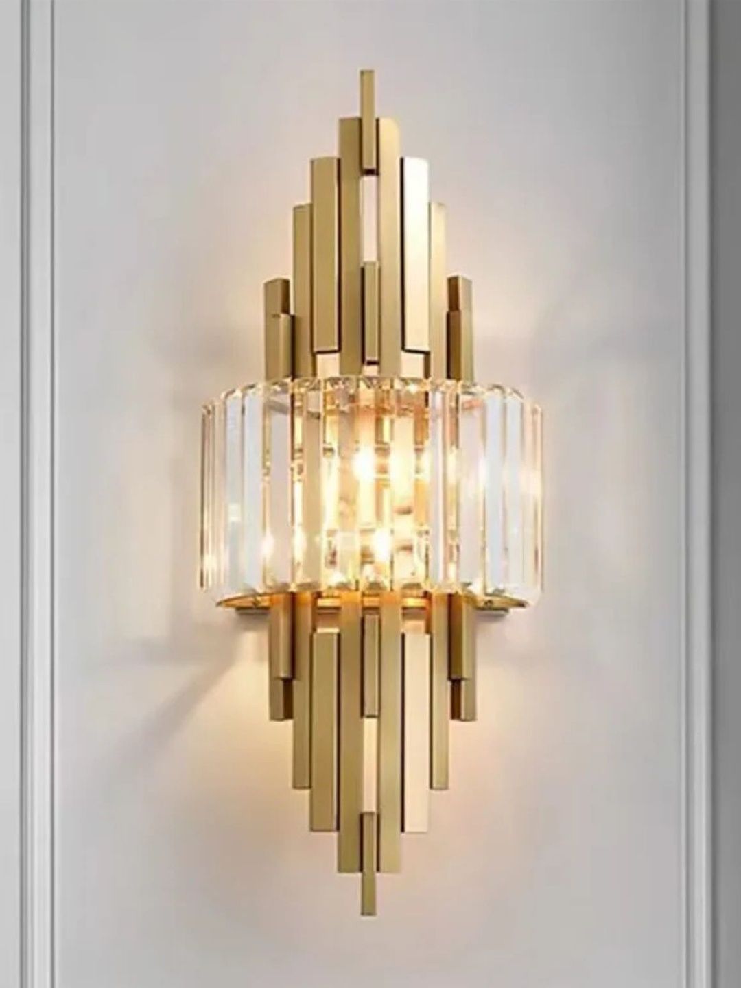 Stello Gold-Toned & Gold-Toned Metal Contemporary Abstract Shaped Shaped Wall Lamp-image-37