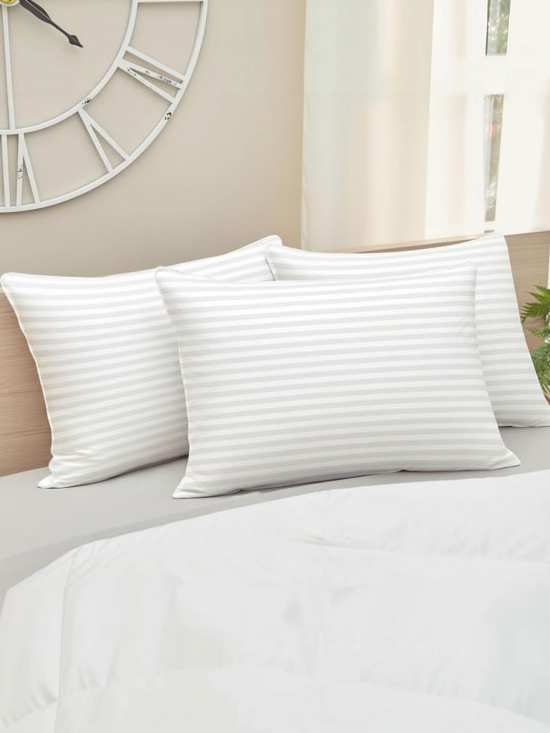 Utopia Bedding White Set Of 3 Cotton Filled Cotton Ultra Soft Sleep Pillow-picture-20