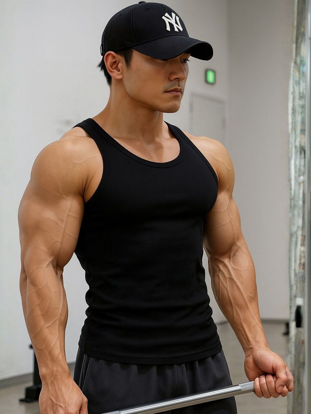ROCKWELL Ribbed Cotton Breathable Active Fit Innerwear Gym Vests-image-39