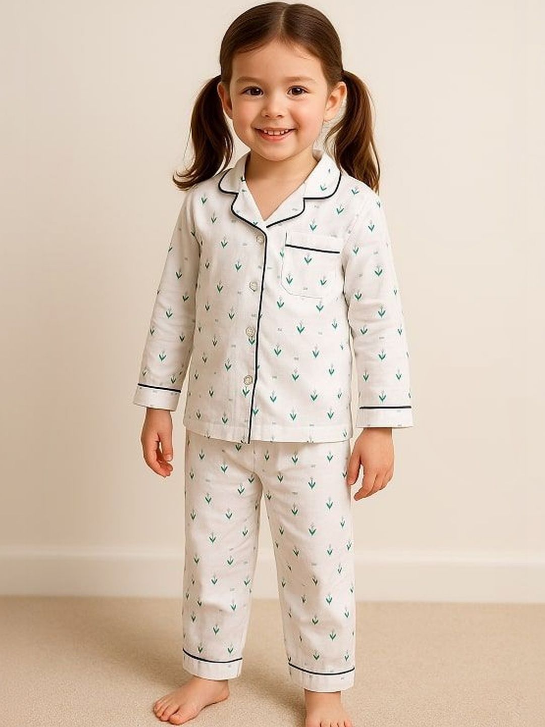 MPDENTERPRISES Unisex Kids Printed Long Sleeves Nightdress-image-7