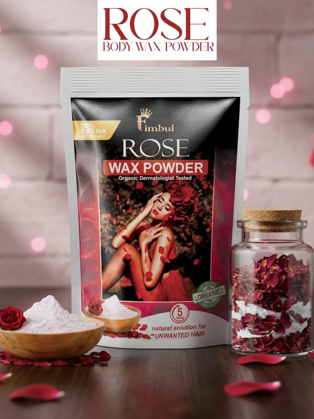 FIMBUL Rose Body Wax Powder- 120 g-picture-42