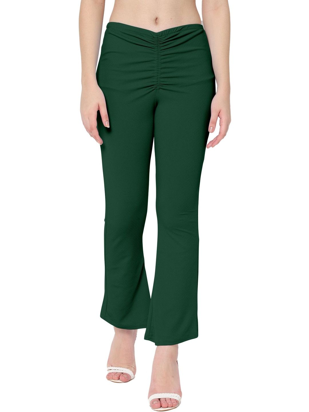 CORSICA Women Relaxed Straight Leg Skinny Fit High-Rise Wrinkle Free Trousers-picture-56