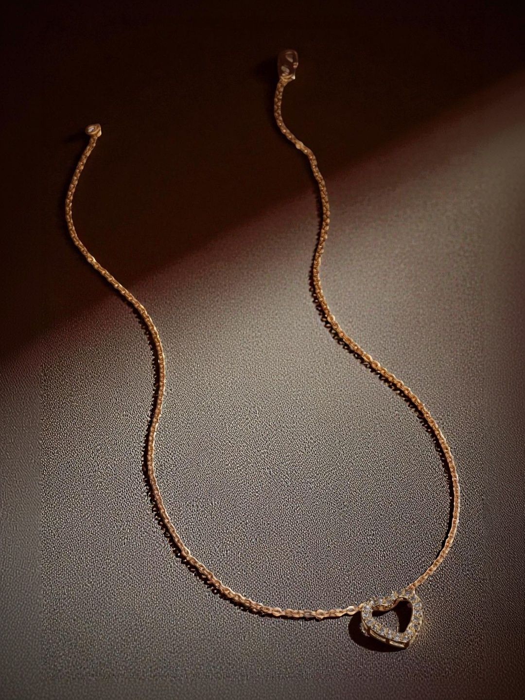 Sangria Gold-Plated American Diamond Studded Minimal Lightweight Necklace-picture-47