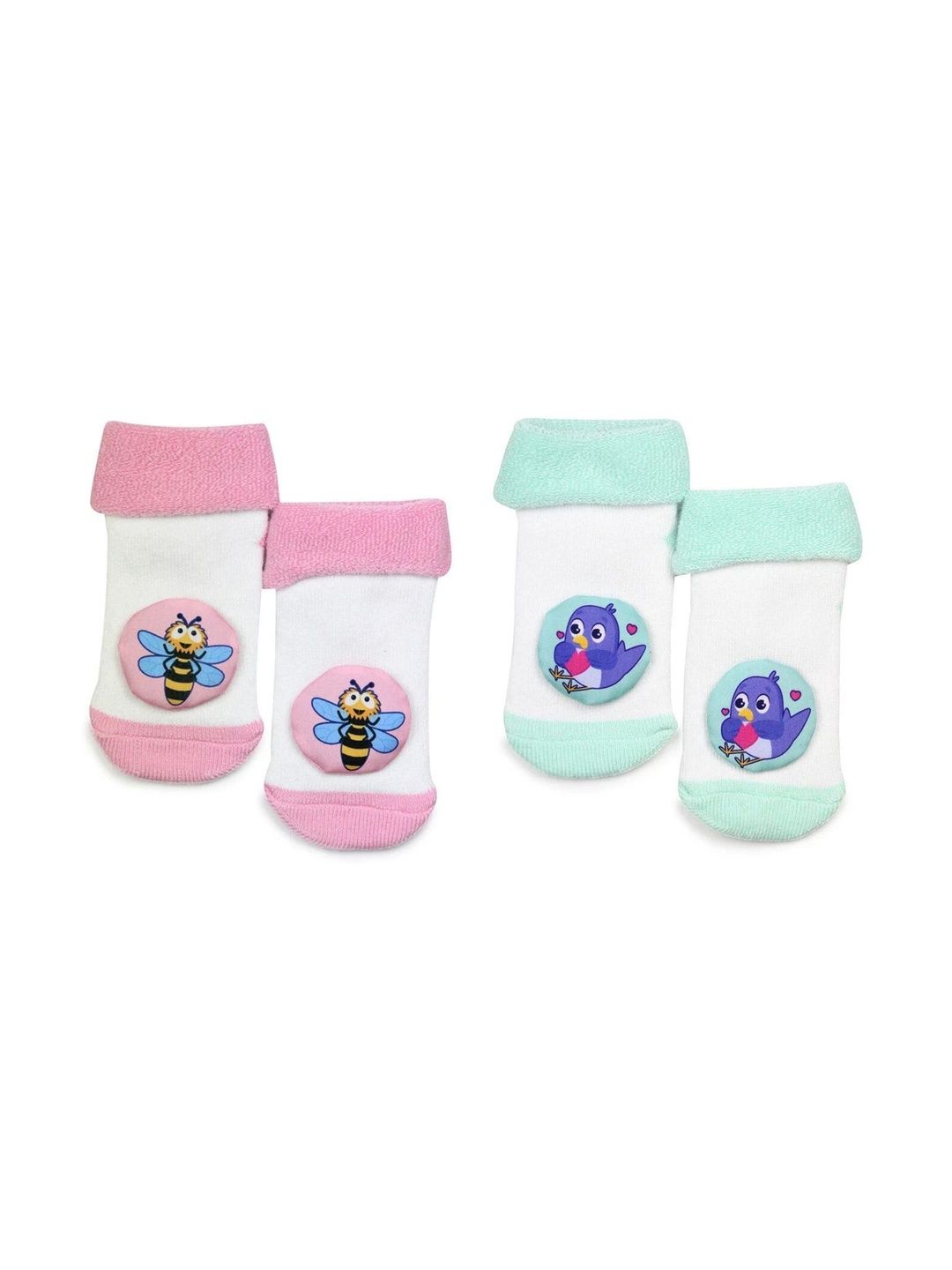 SOXBAE Infants Pack Of 2 Patterned Ankle Length Socks-image-15