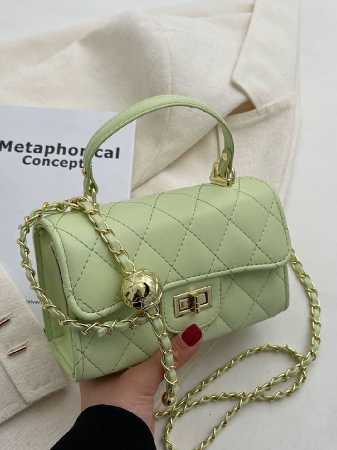StyleCast PU Structured Sling Bag with Quilted-picture-39
