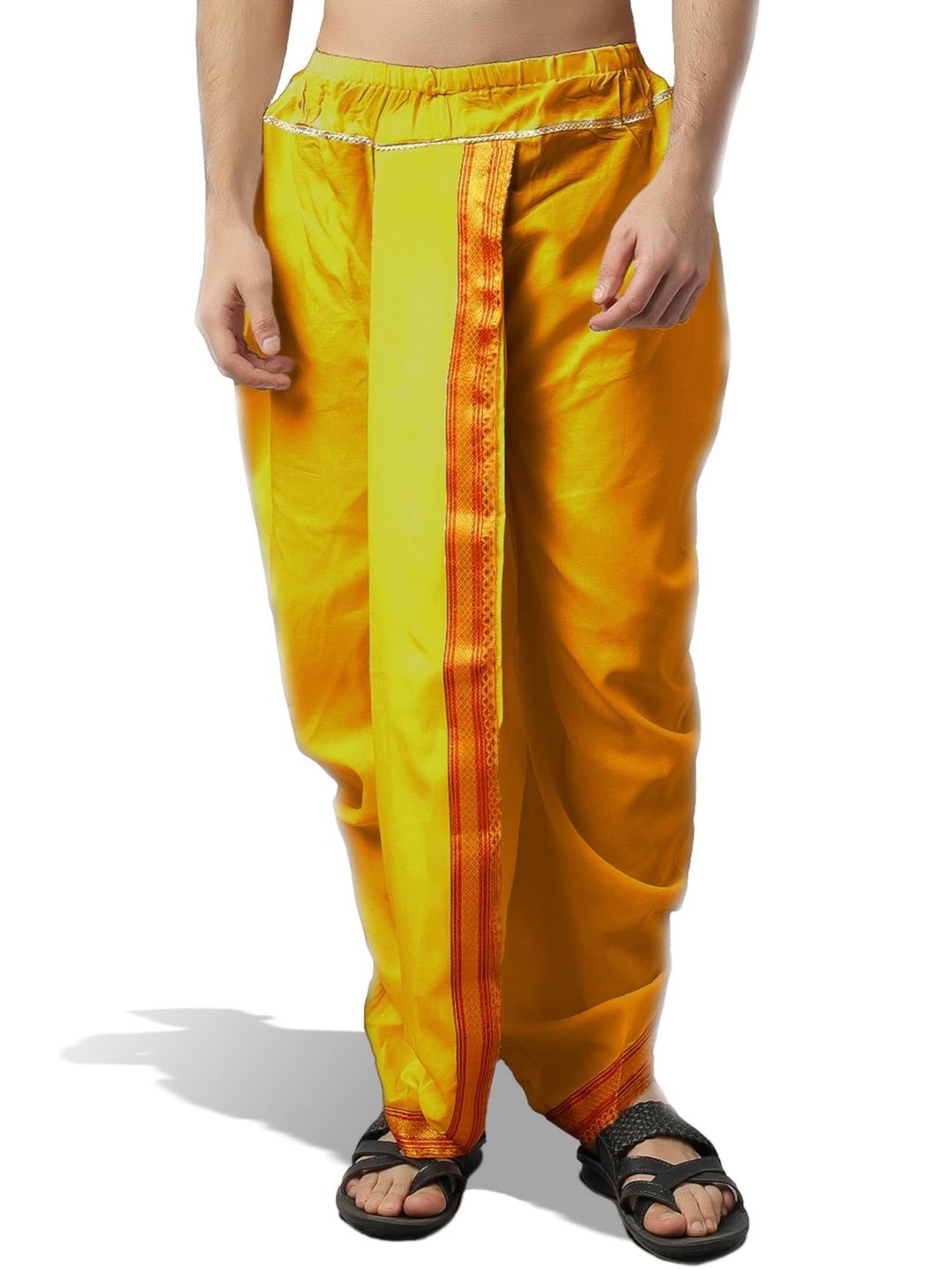 Spewim Men Solid Cotton Dhoti Pants-image-37