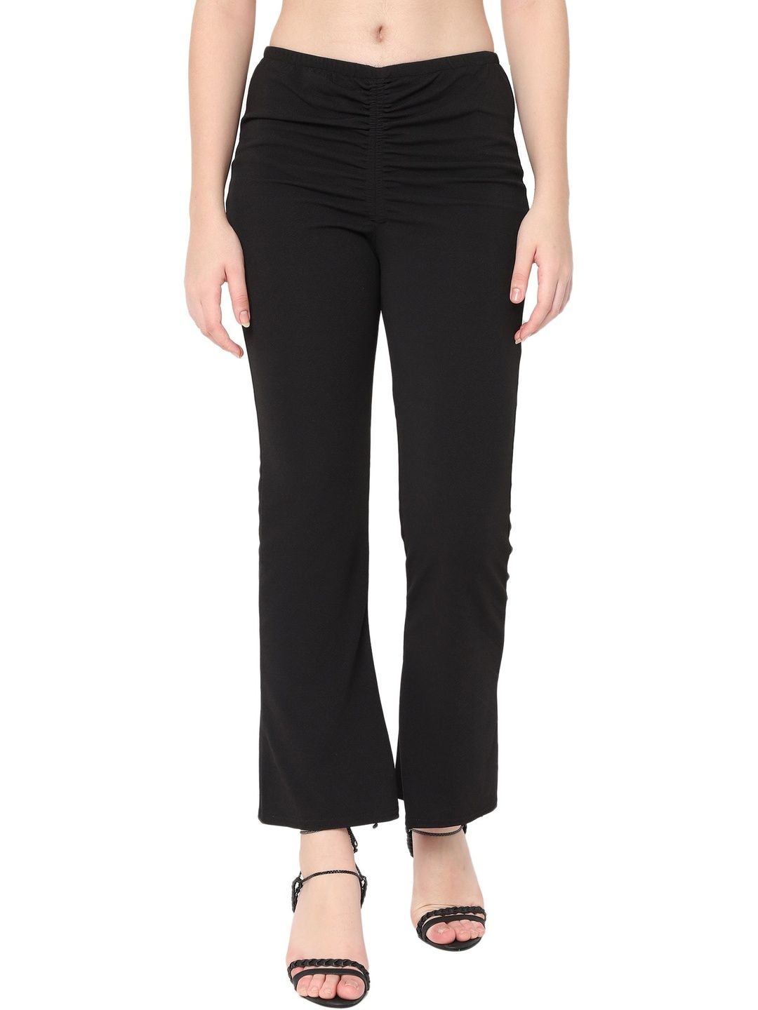 CORSICA Women Relaxed Straight Leg Skinny Fit High-Rise Wrinkle Free Trousers-picture-30