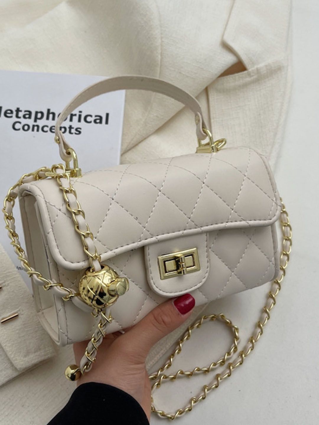 StyleCast PU Structured Sling Bag with Quilted-picture-28