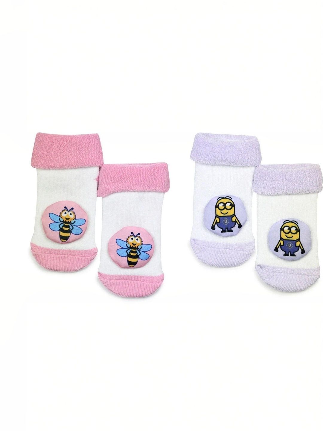 SOXBAE Infants Pack Of 2 Patterned Ankle Length Socks-picture-36