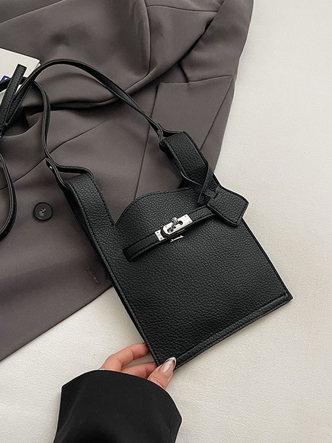 StyleCast PU Structured Sling Bag with Cut Work-picture-34