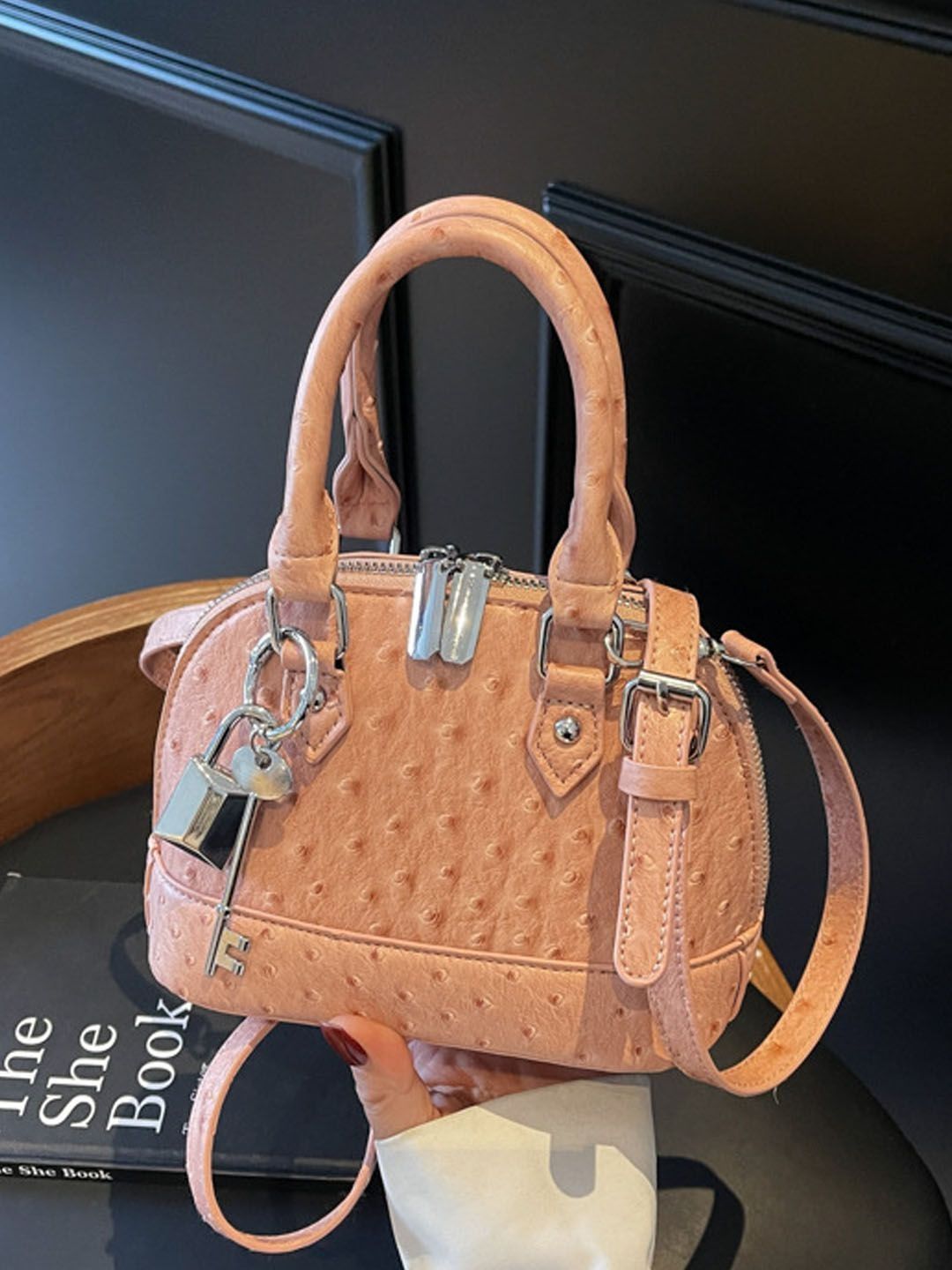 StyleCast PU Shopper Handheld Bag with Cut Work-picture-17