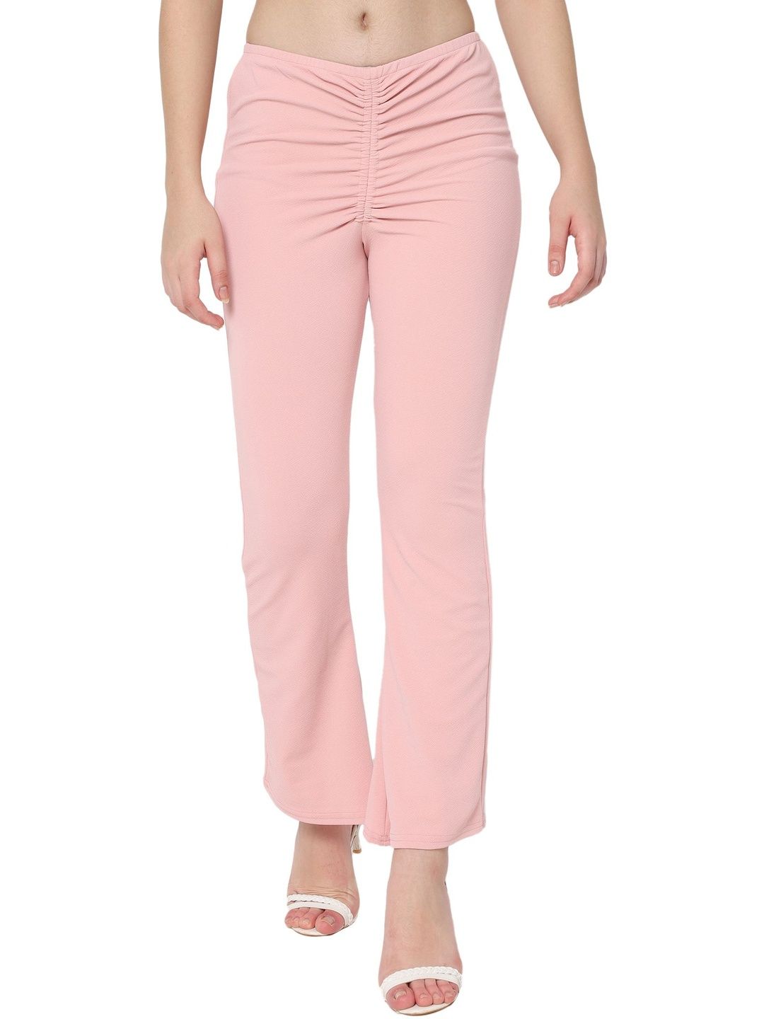 CORSICA Women Relaxed Straight Leg Skinny Fit High-Rise Wrinkle Free Trousers-picture-52
