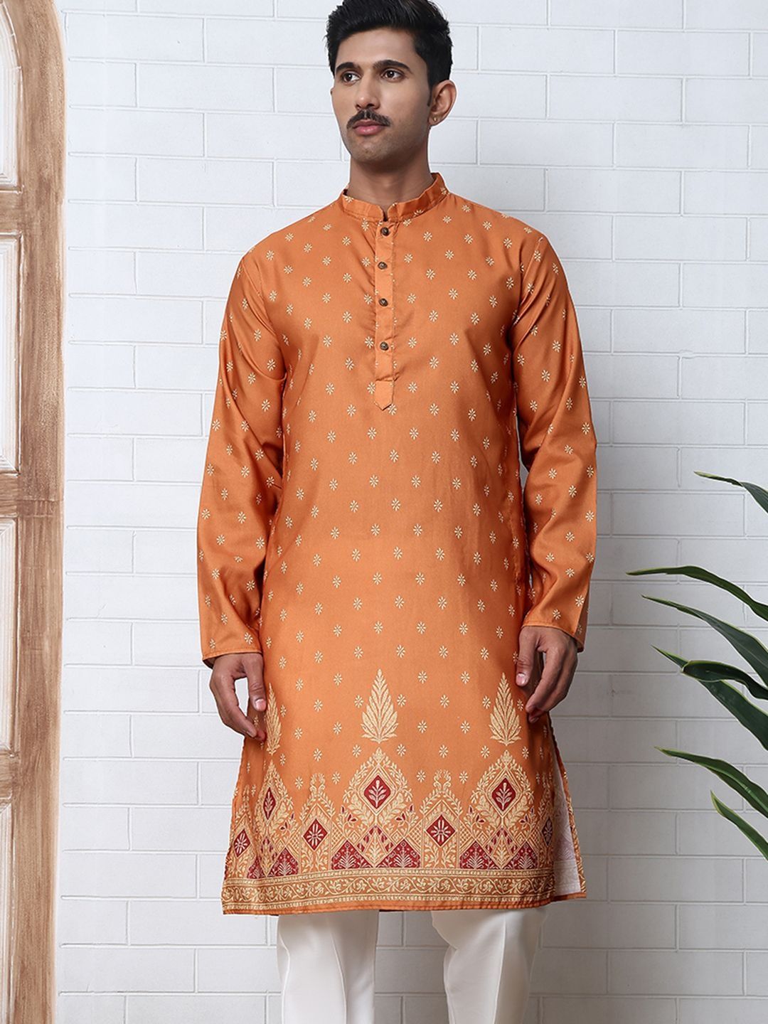 Jompers Men Ethnic Motifs Printed Regular Kurta with Pyjamas-picture-35