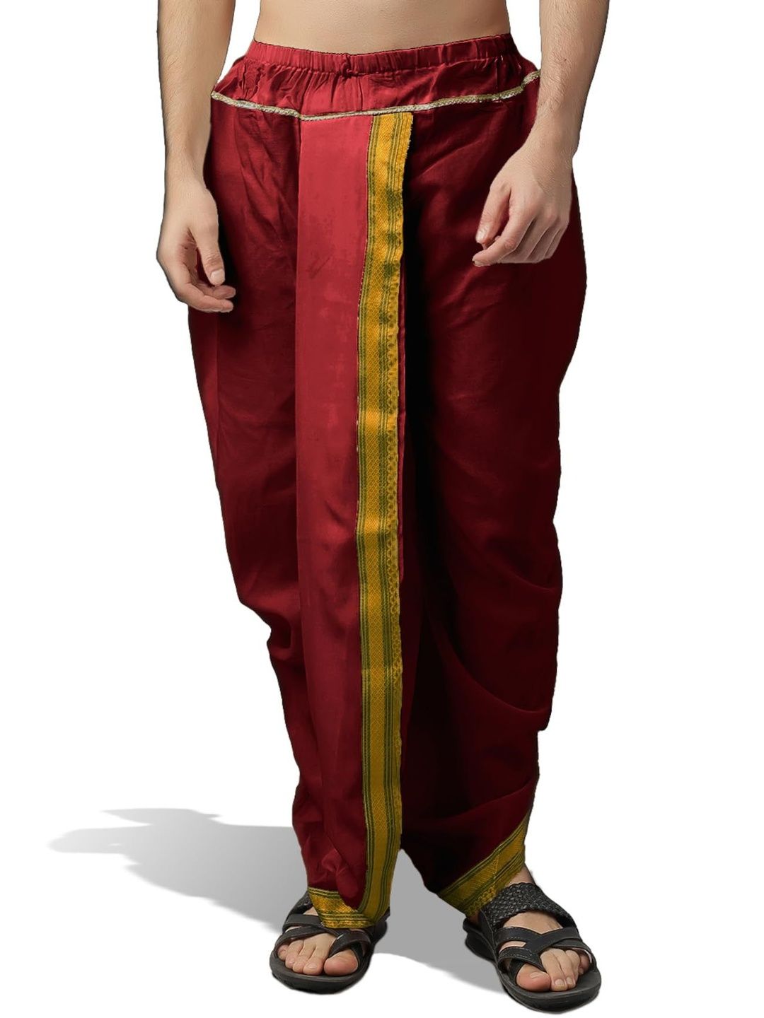 Spewim Men Solid Cotton Dhotis-image-44