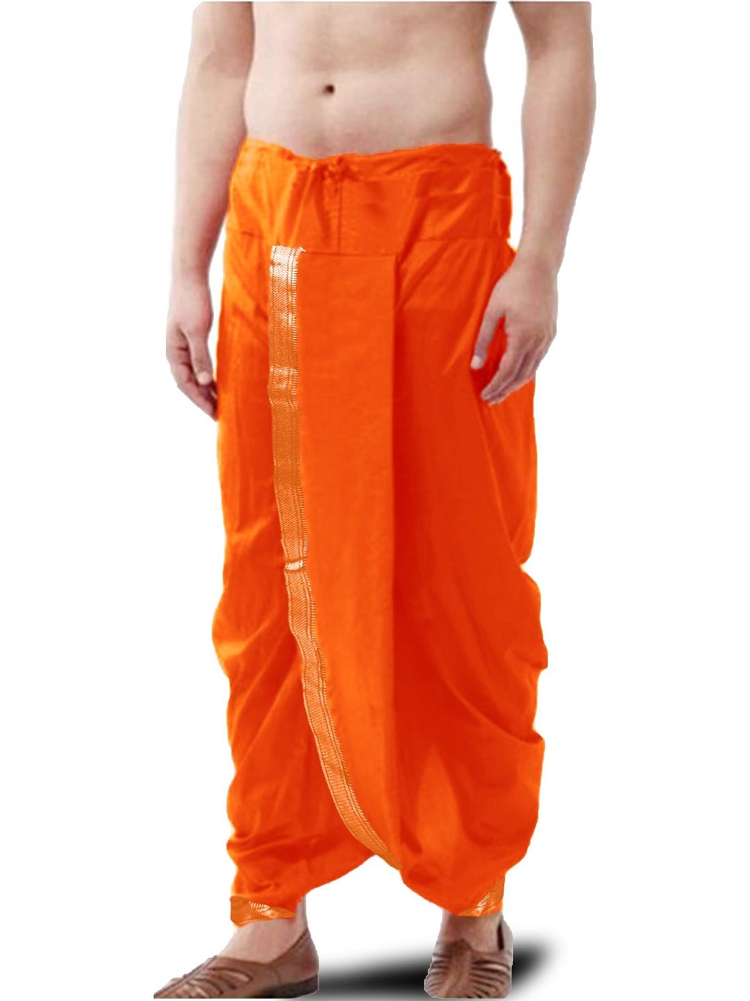 Spewim Men Solid Cotton Dhoti Pants-image-39