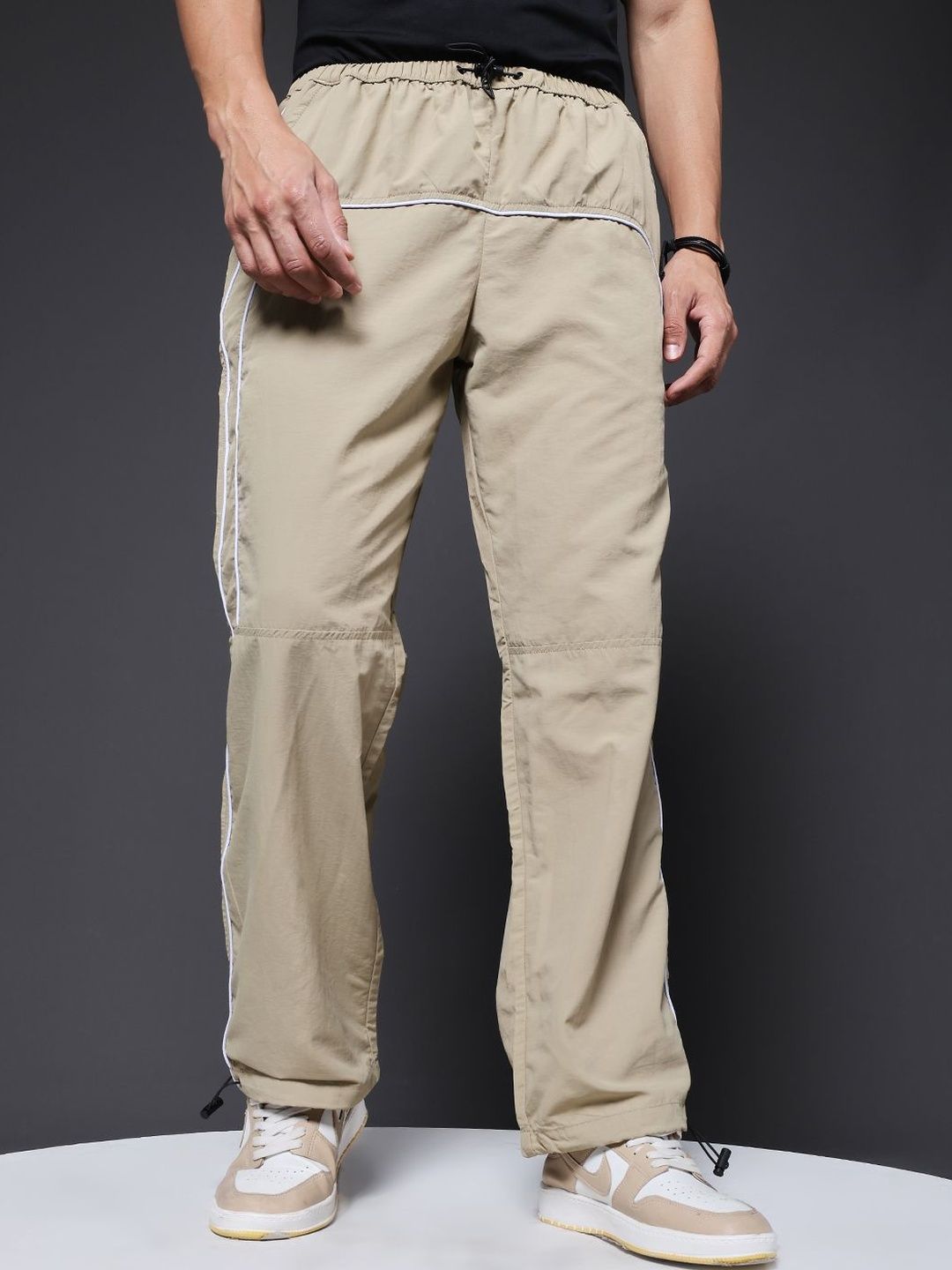 PRONK Men Side Striped Relaxed Fit Track Pants-picture-12