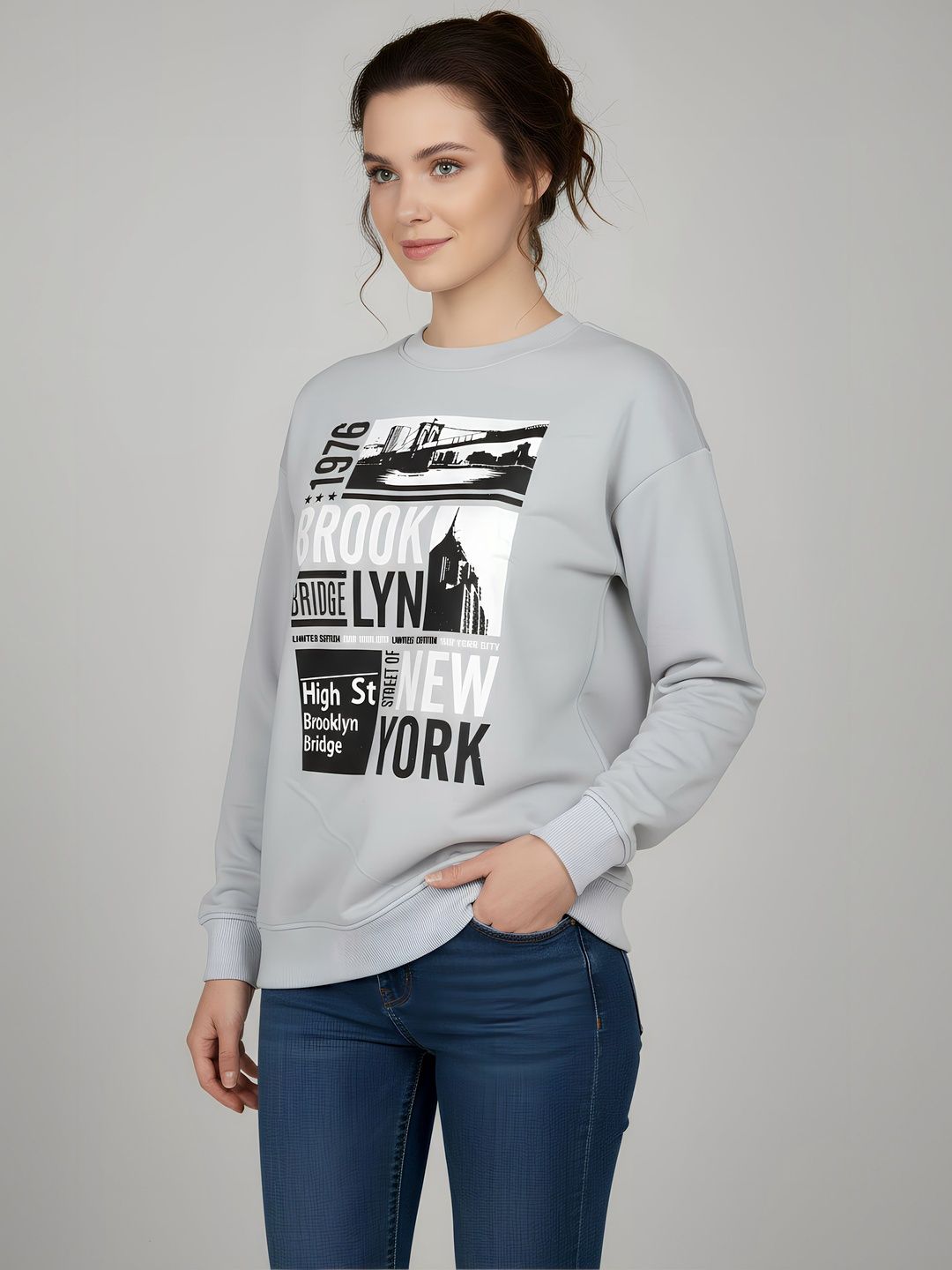 Calm Down Women Printed Sweatshirt-picture-19