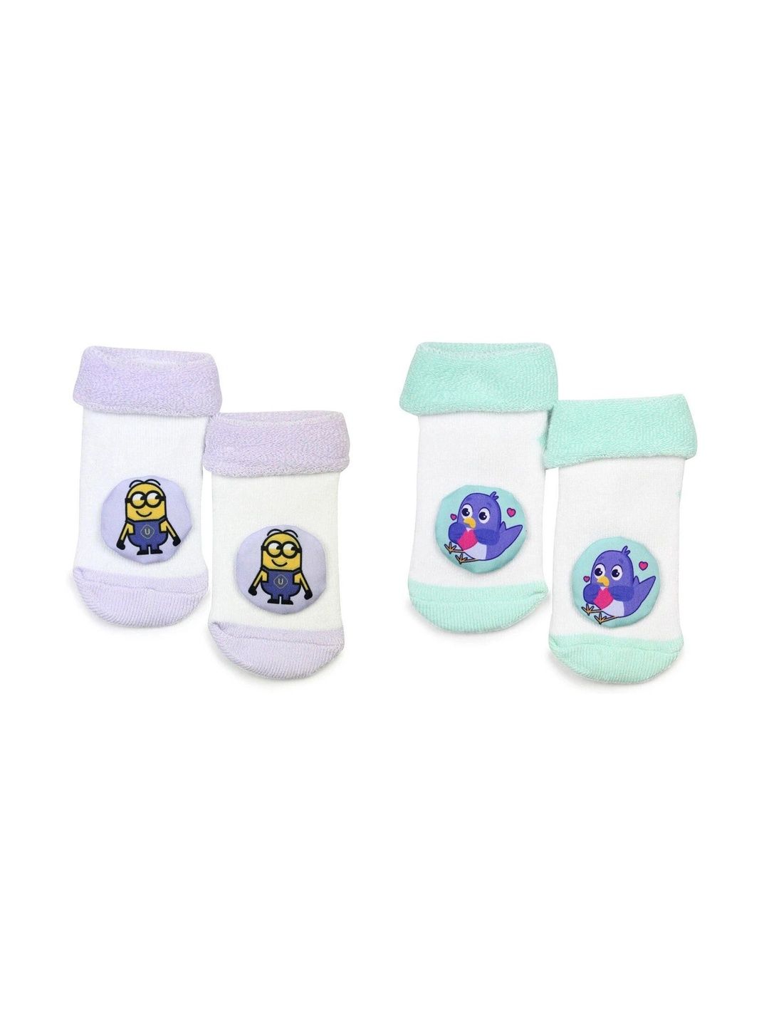 SOXBAE Infants Pack Of 2 Patterned Ankle Length Socks-picture-42