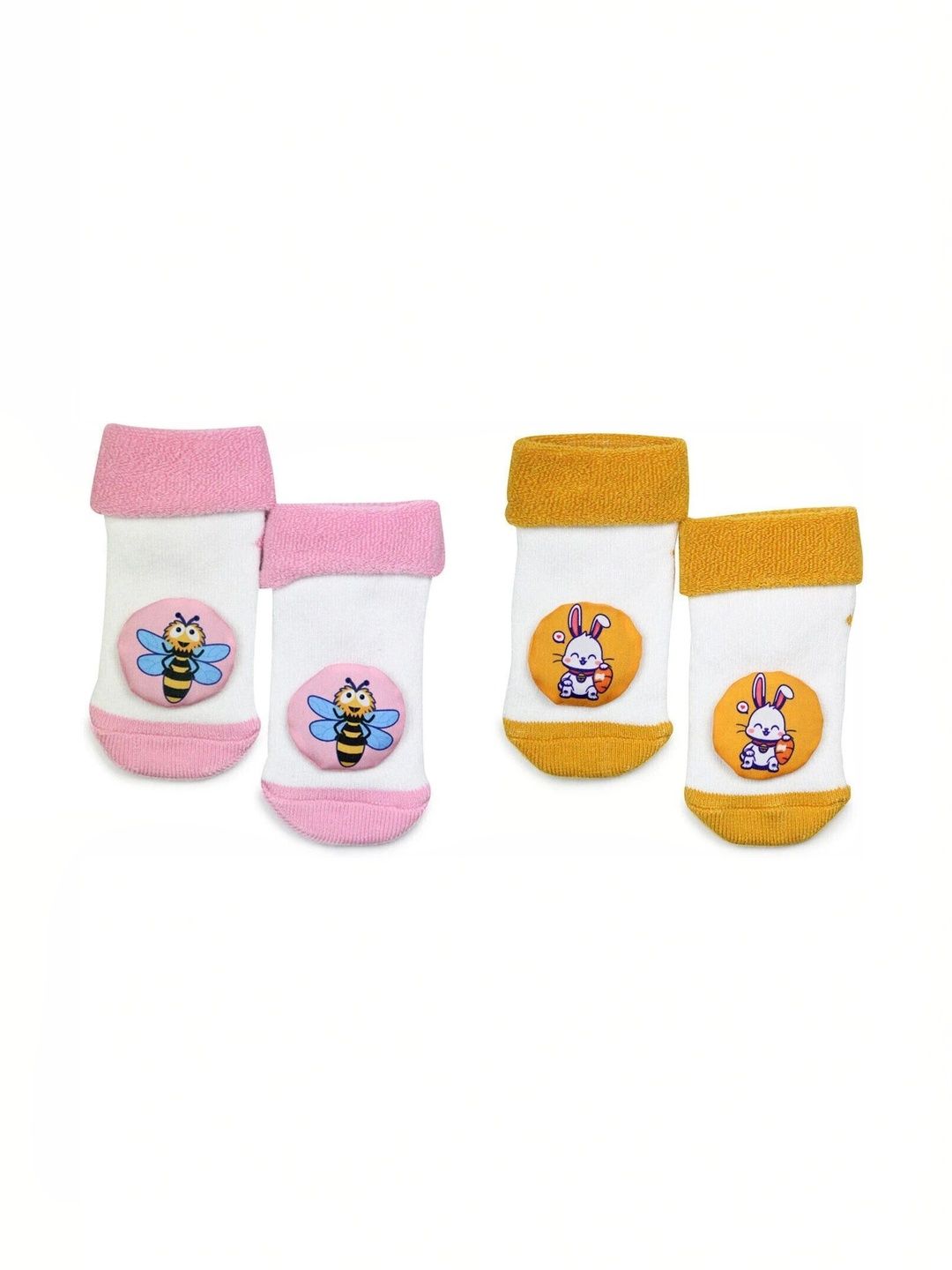 SOXBAE Infants Pack Of 2 Patterned Ankle Length Socks-picture-55