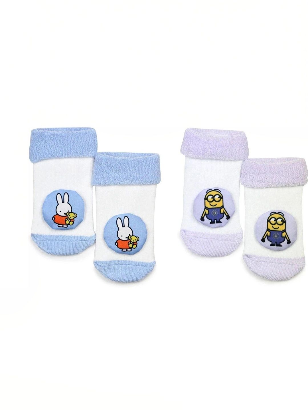 SOXBAE Infants Pack Of 2 Self Design Ankle Length Socks-picture-43