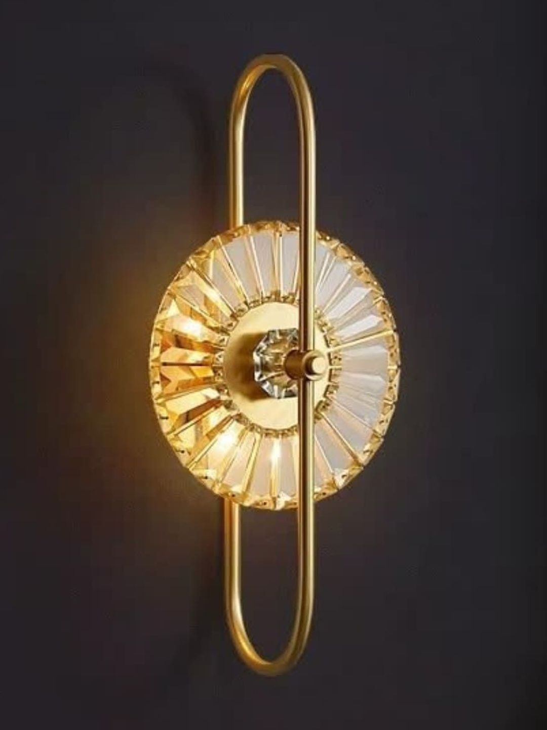 Stello Gold-Toned & Gold-Toned Metal Contemporary Abstract Shaped Shaped Wall Lamp-image-32