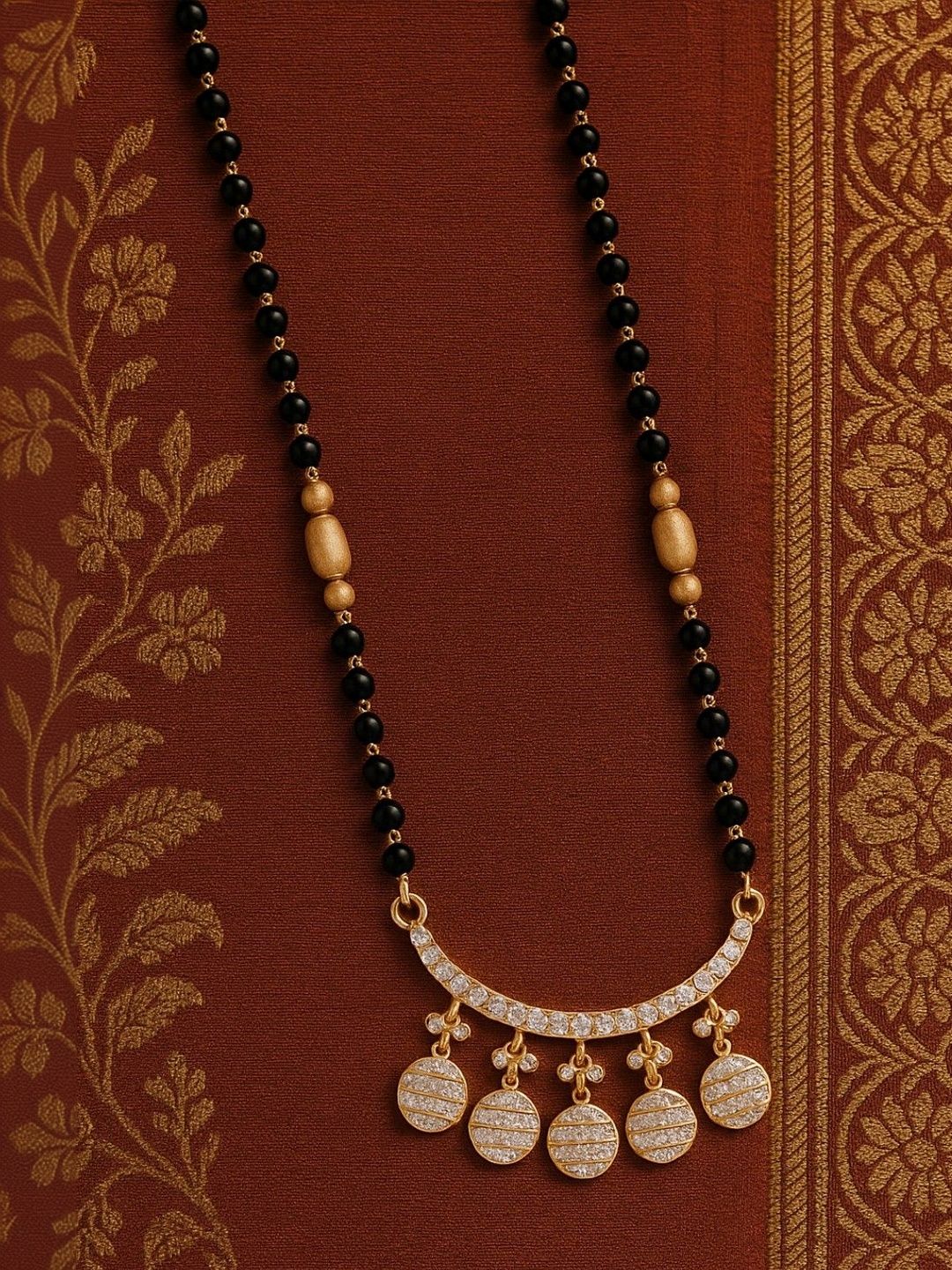 VIEN Gold-Plated Zircon Mangalsutra-picture-37