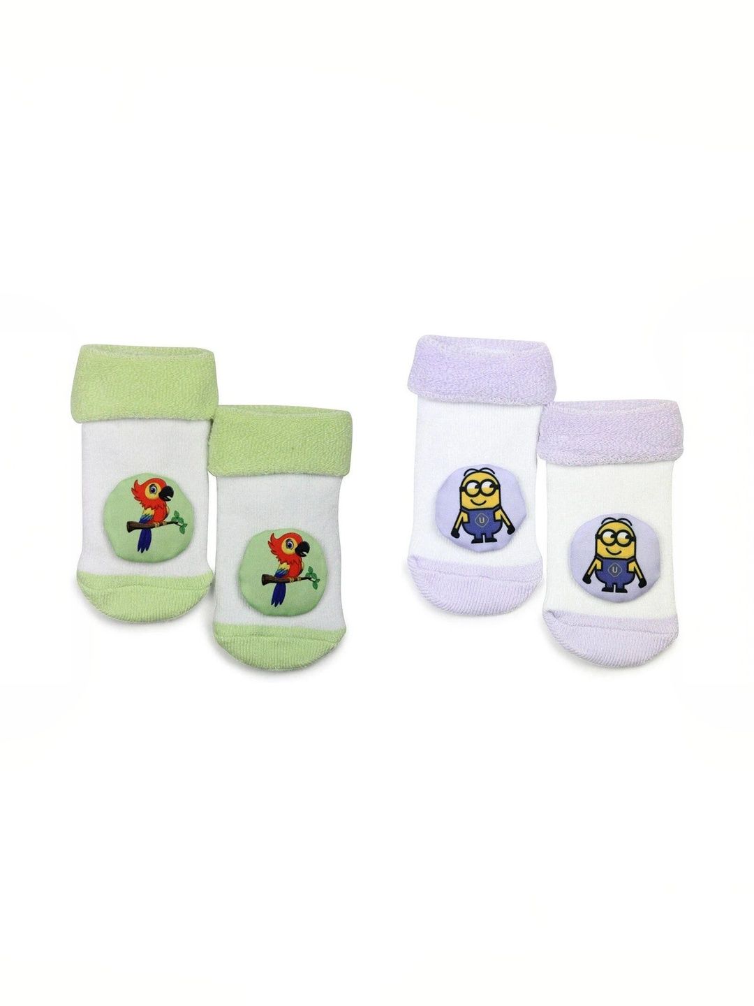 SOXBAE Infants Pack Of 2 Patterned Ankle Length Socks-picture-49